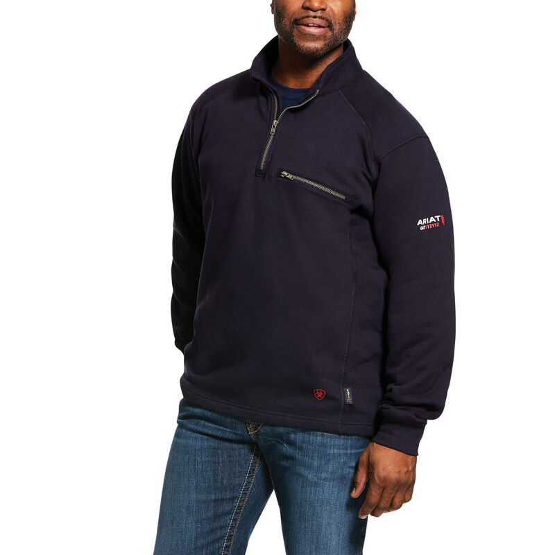 Sudaderas Ariat Fr Rev 1/4 Zip Azul Marino Hombre - Chile 429-ROKQXI